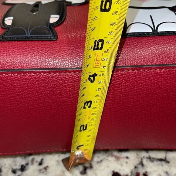 Karl Lagerfeld Paris Womens Maybelle Satchel Crossbody With Pouch Red Medium NWT - Picture 11 of 11